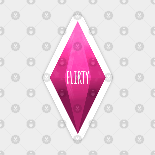 Flirty Emotion Plumbob Diamond Gem Flirty Sticker Teepublic